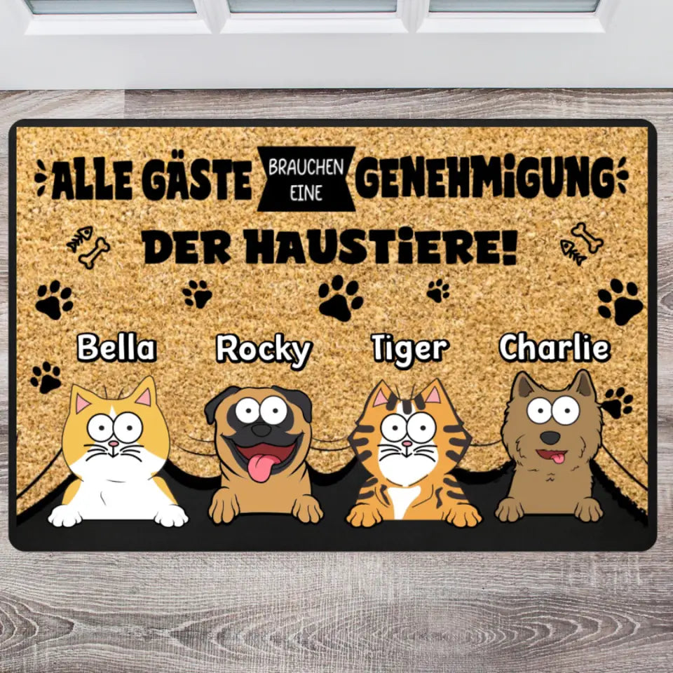 Genehmigung der Haustiere - Individuelle Fußmatte