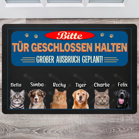 Haustiere Ausbruch Foto - Individuelle Fußmatte