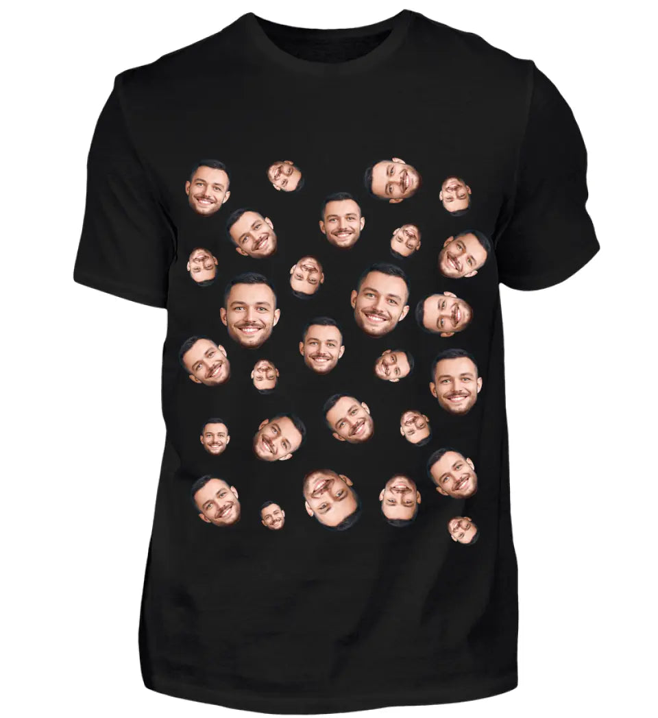 Foto Gesicht Muster- Individuelles T-Shirt