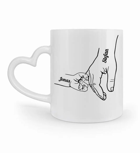 Vater Kinderhände - Individuelle Tasse
