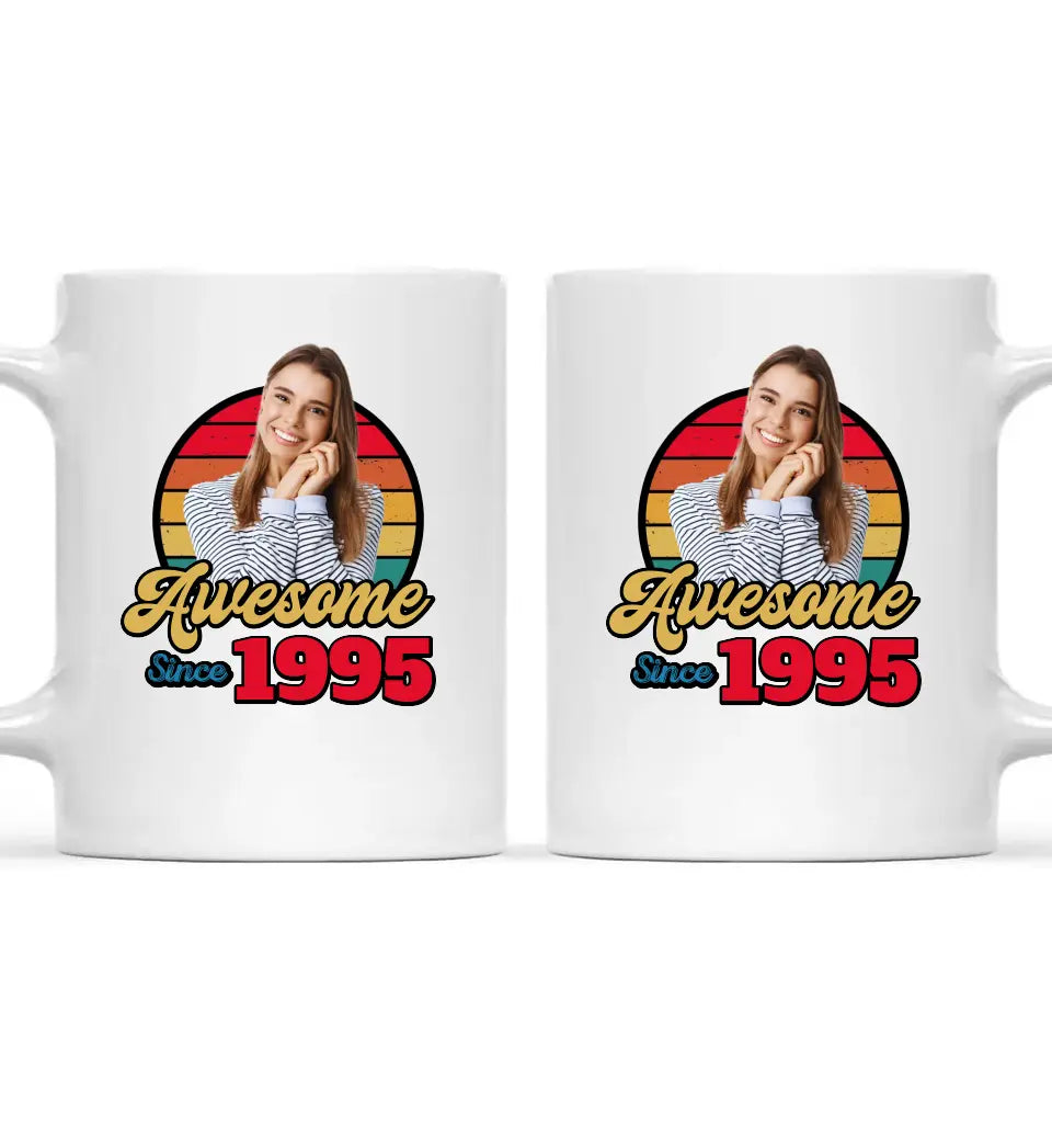 Retro Geburtstagsfoto - Individuelle Tasse