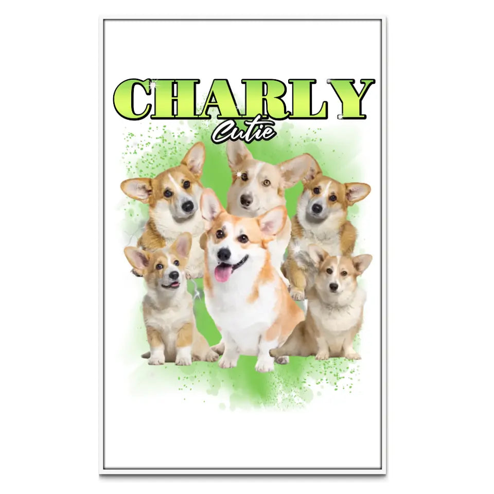 90er Vintage Hunde Foto - Individuelles Poster