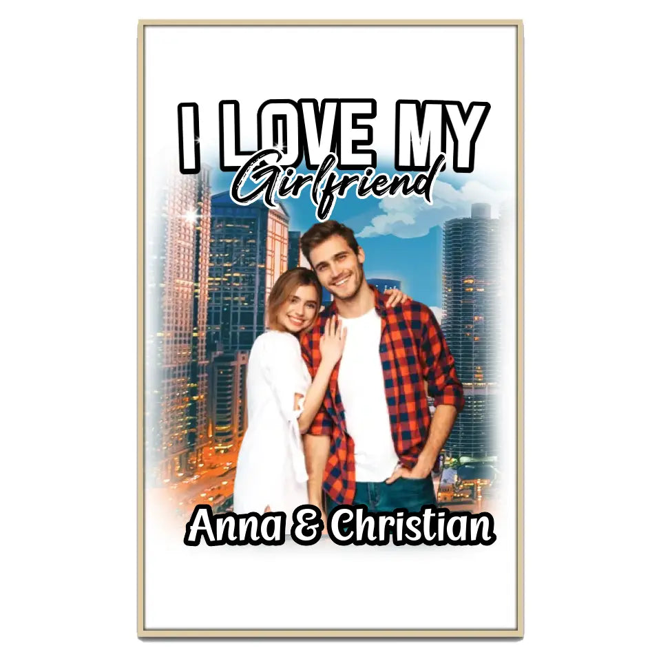 90er Retro Partner Liebe - Individuelles Poster