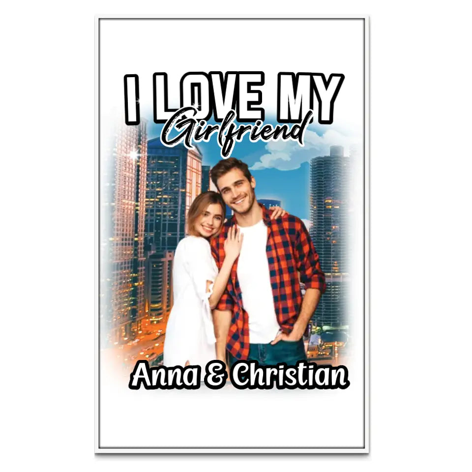 90er Retro Partner Liebe - Individuelles Poster
