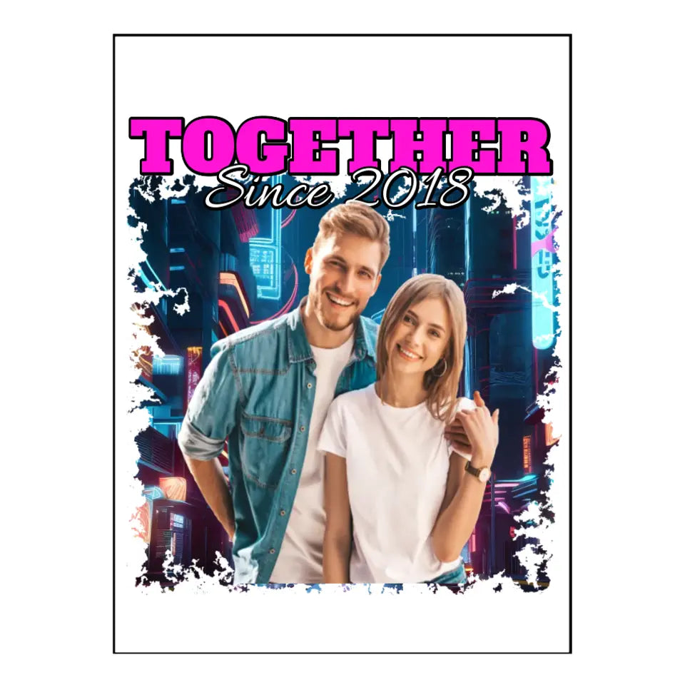 90er Retro Foto für Paare - Individuelles Poster