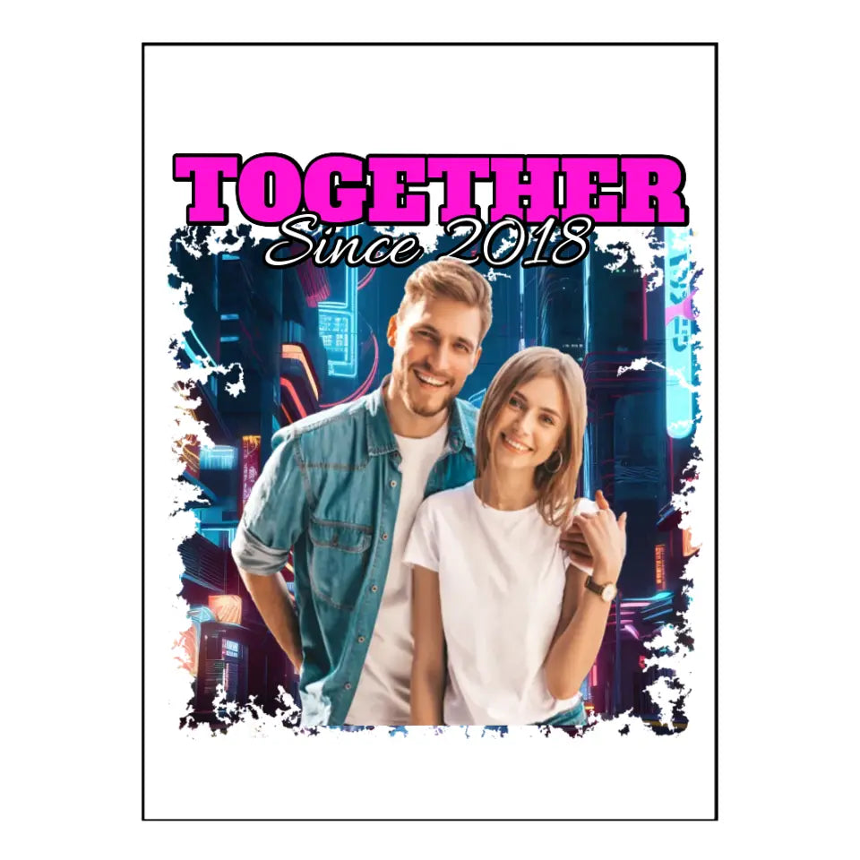 90er Retro Foto für Paare - Individuelles Poster