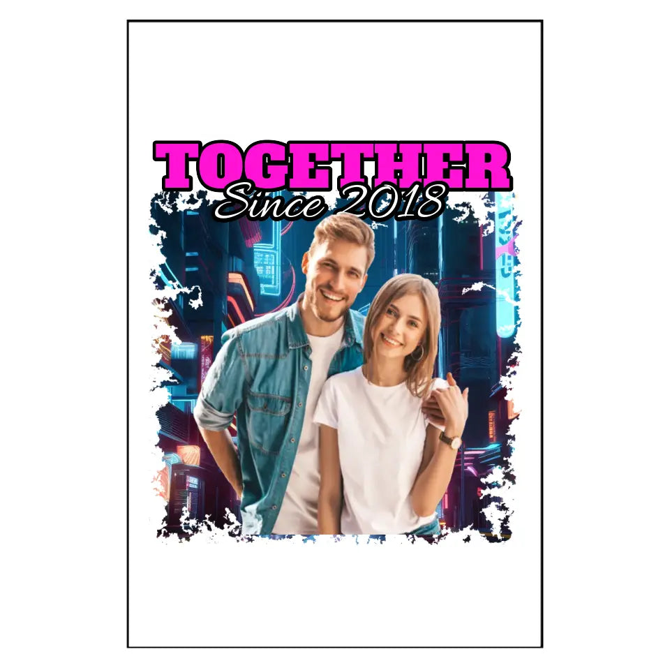 90er Retro Foto für Paare - Individuelles Poster