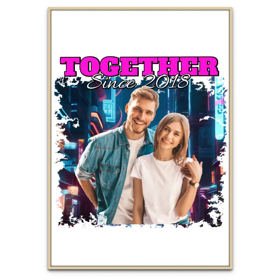 90er Retro Foto für Paare - Individuelles Poster
