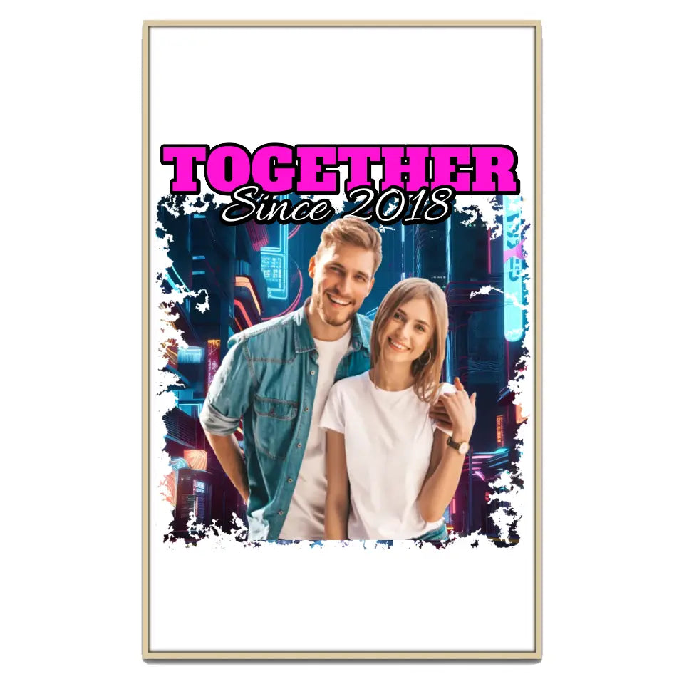 90er Retro Foto für Paare - Individuelles Poster