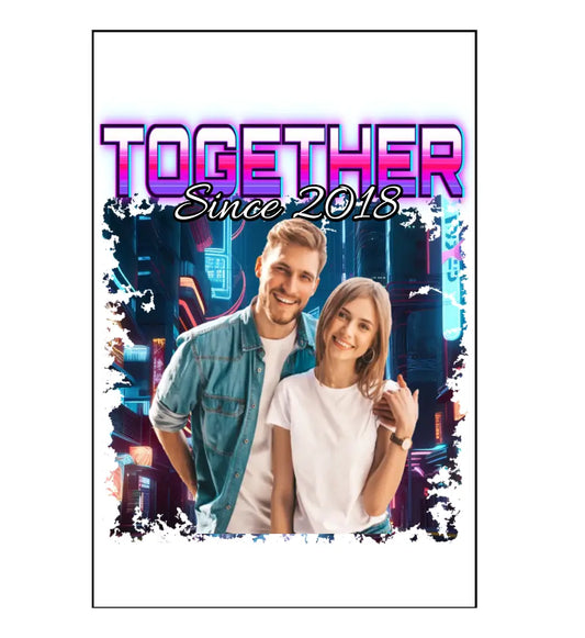 90er Retro Foto für Paare - Individuelles Poster