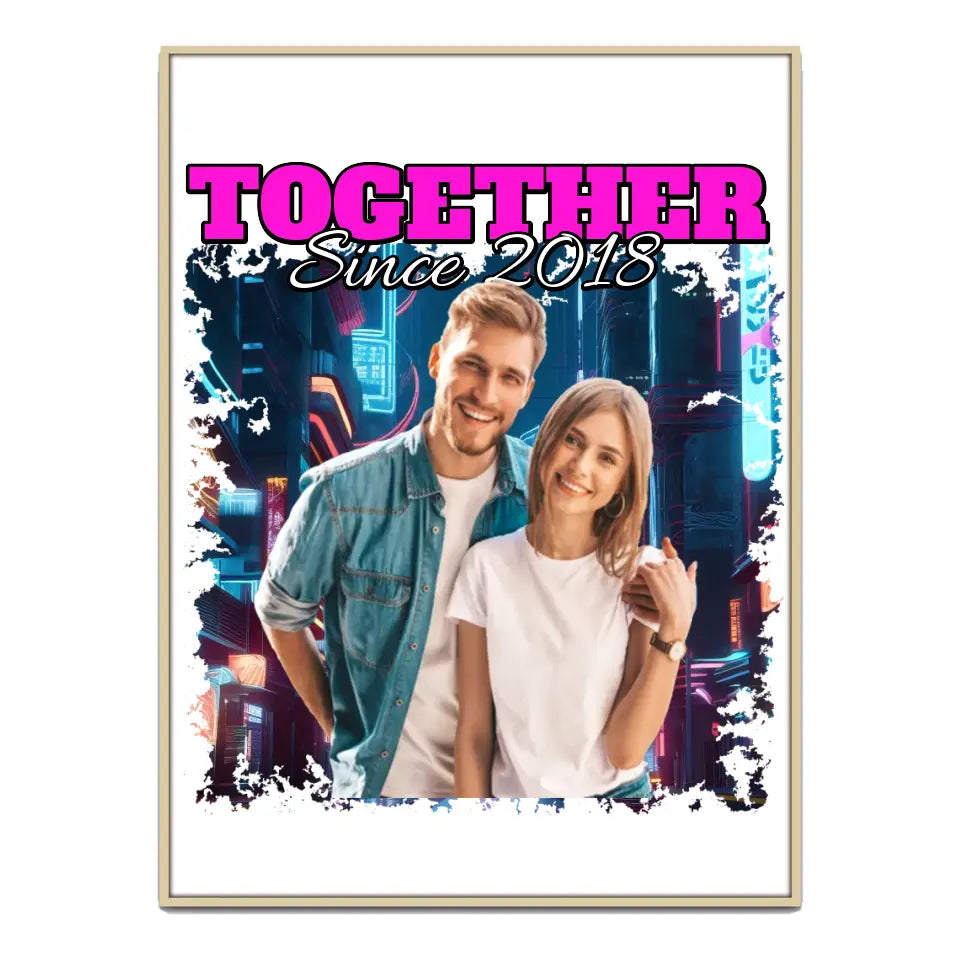 90er Retro Foto für Paare - Individuelles Poster