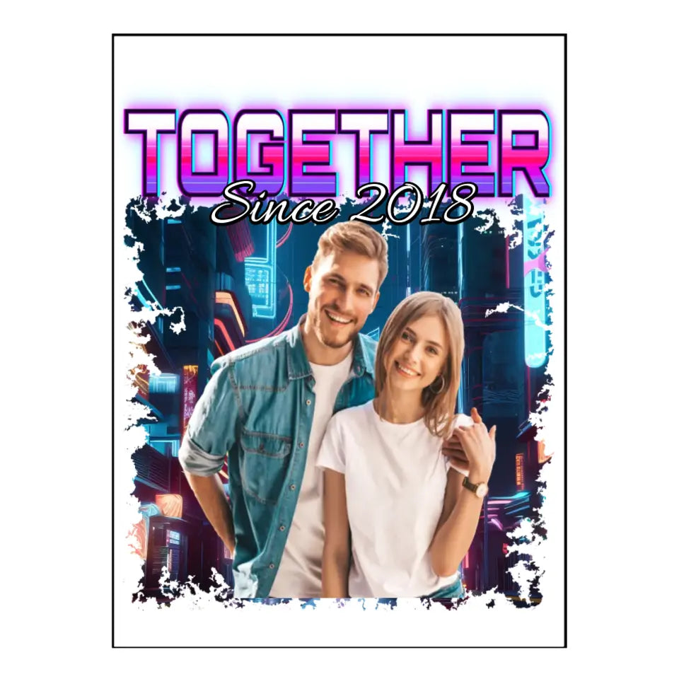 90er Retro Foto für Paare - Individuelles Poster