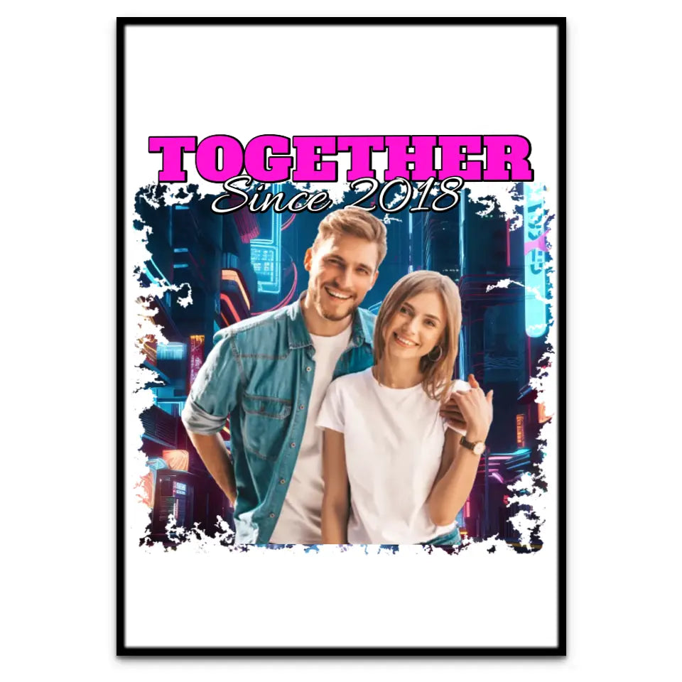 90er Retro Foto für Paare - Individuelles Poster