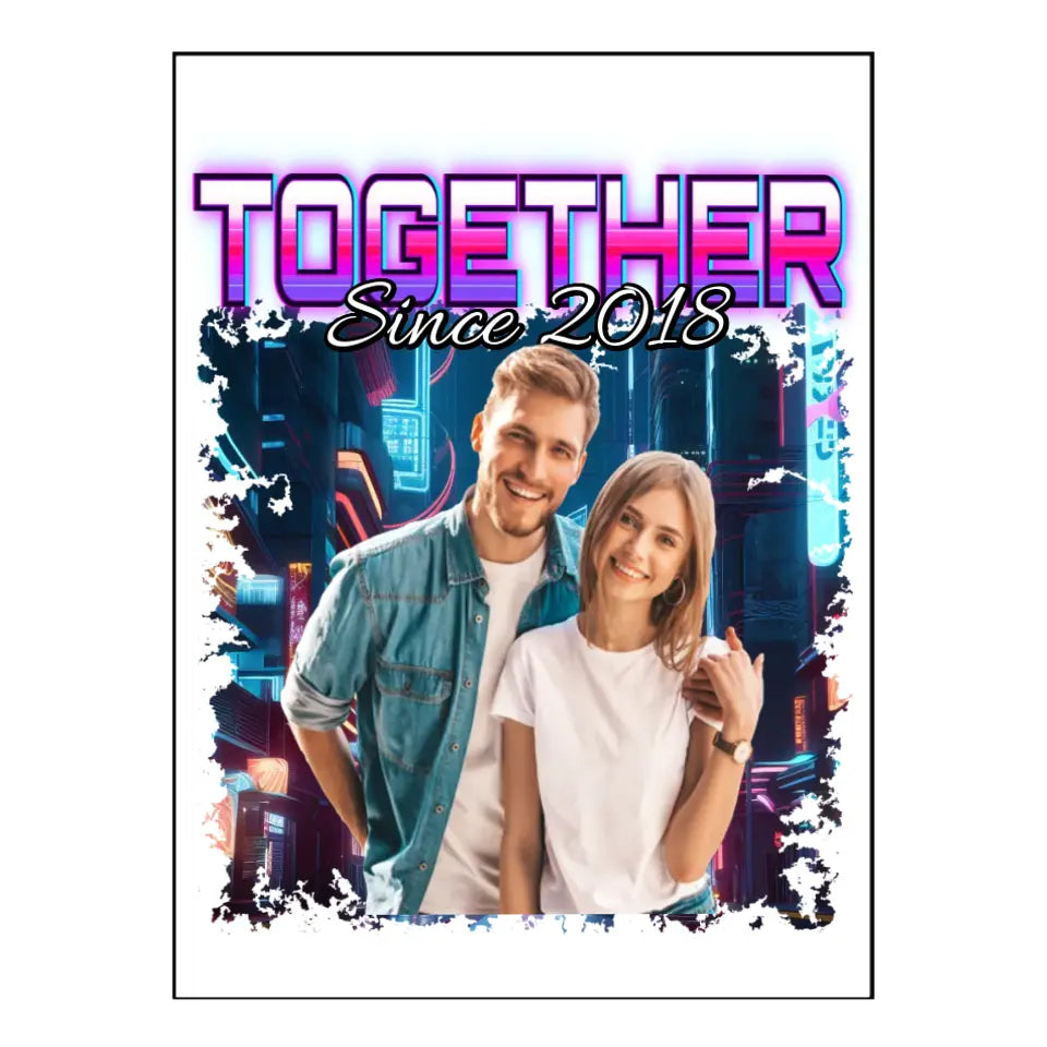 90er Retro Foto für Paare - Individuelles Poster