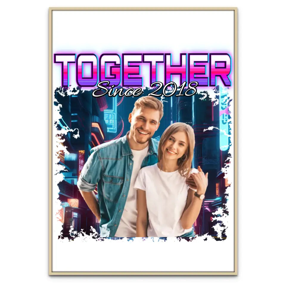 90er Retro Foto für Paare - Individuelles Poster