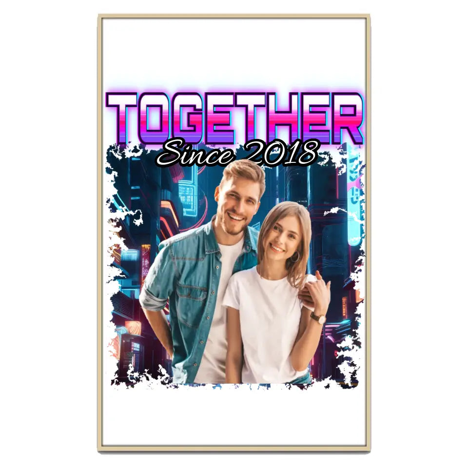 90er Retro Foto für Paare - Individuelles Poster