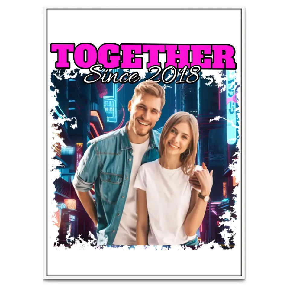 90er Retro Foto für Paare - Individuelles Poster