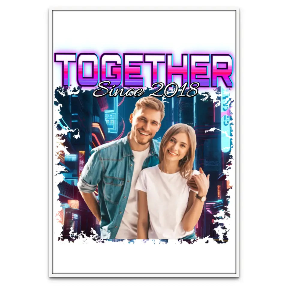 90er Retro Foto für Paare - Individuelles Poster