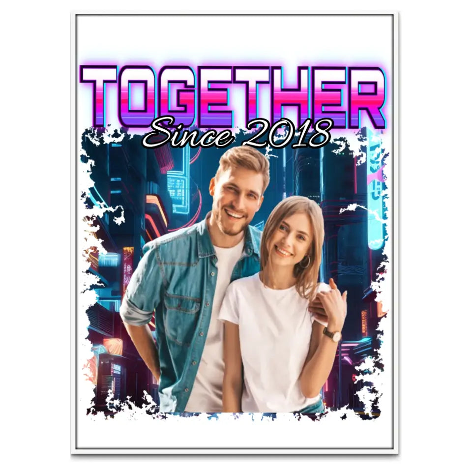 90er Retro Foto für Paare - Individuelles Poster