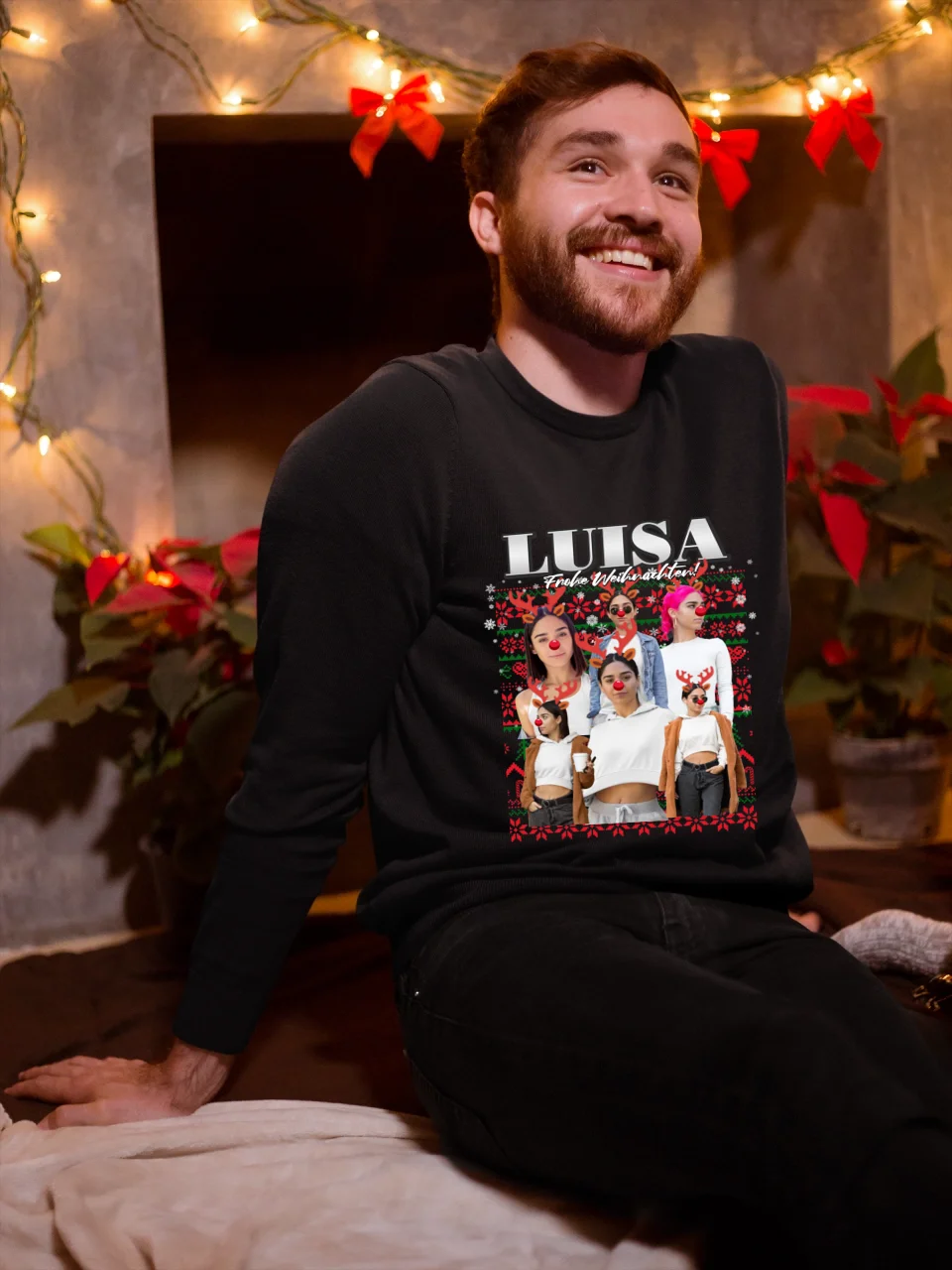 Ugly Christmas Sweater Rentier - Individuelles Sweatshirt