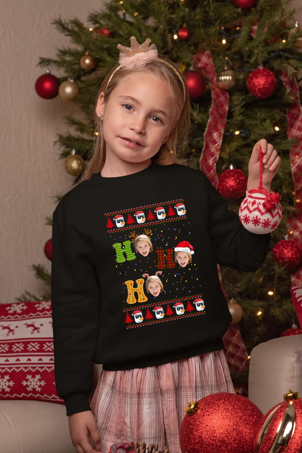 Ho Ho Ho - Personalisierter Ugly Christmas Sweater