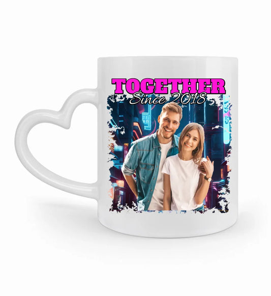 90er Retro Foto für Paare - Individuelle Tasse