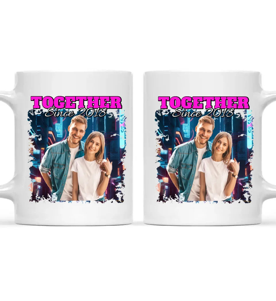 90er Retro Foto für Paare - Individuelle Tasse
