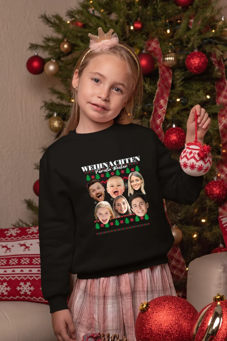 Ugly Christmas Sweater Familie - Individuelles Sweatshirt