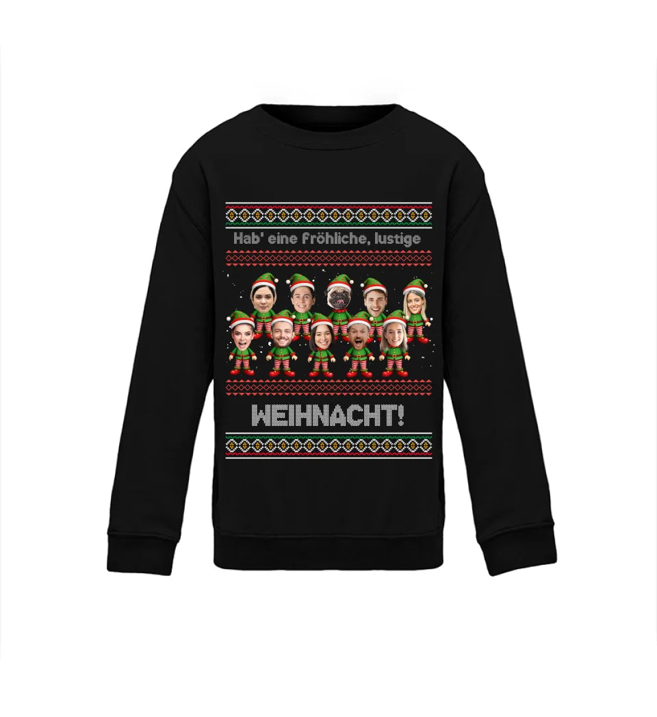 Ugly Christmas Foto Elf - Individuelles Sweatshirt