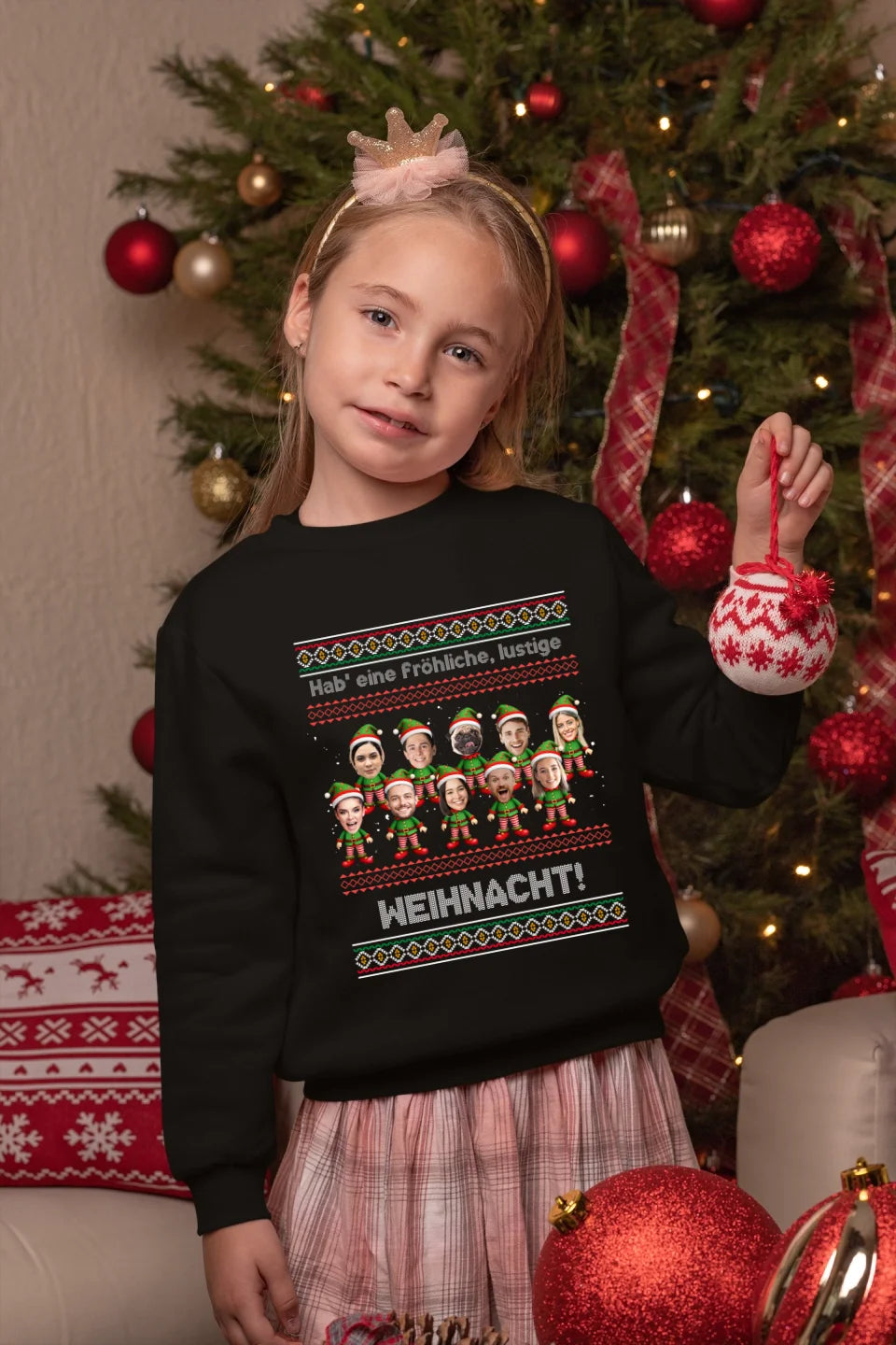 Ugly Christmas Foto Elf - Individuelles Sweatshirt