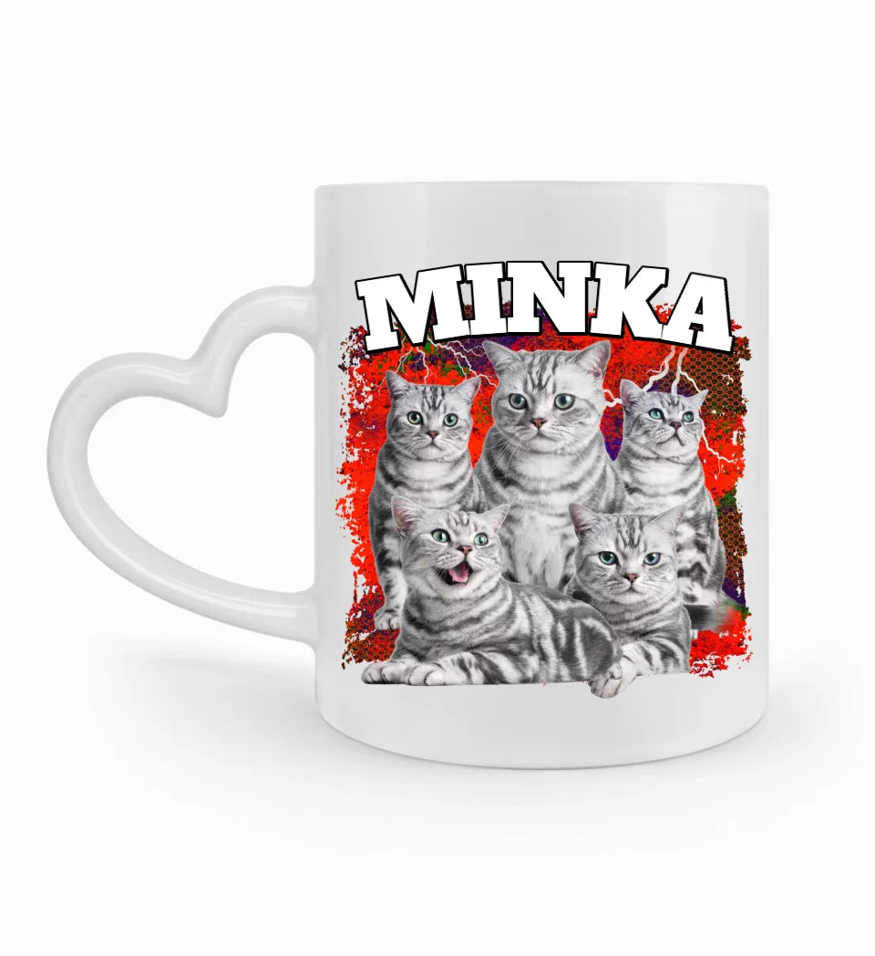 90er Katzen Foto - Individuelle Tasse