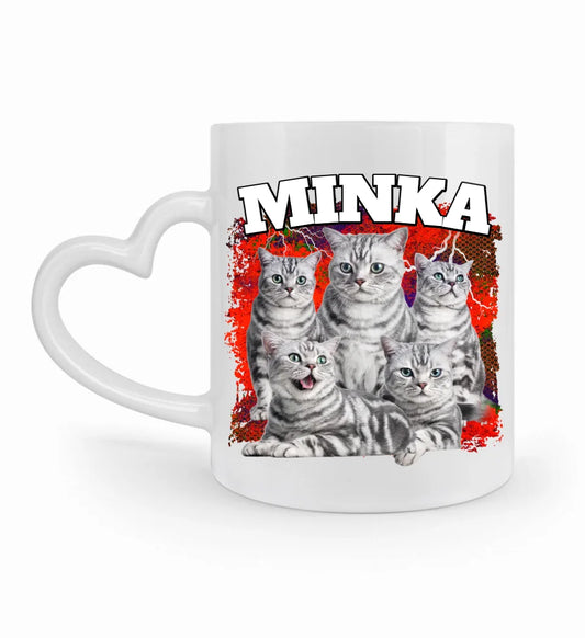 90er Katzen Foto  - Individuelle Tasse