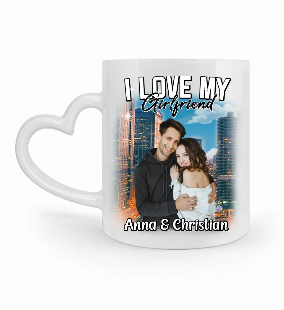 90er Retro Partner Liebe - Individuelle Tasse
