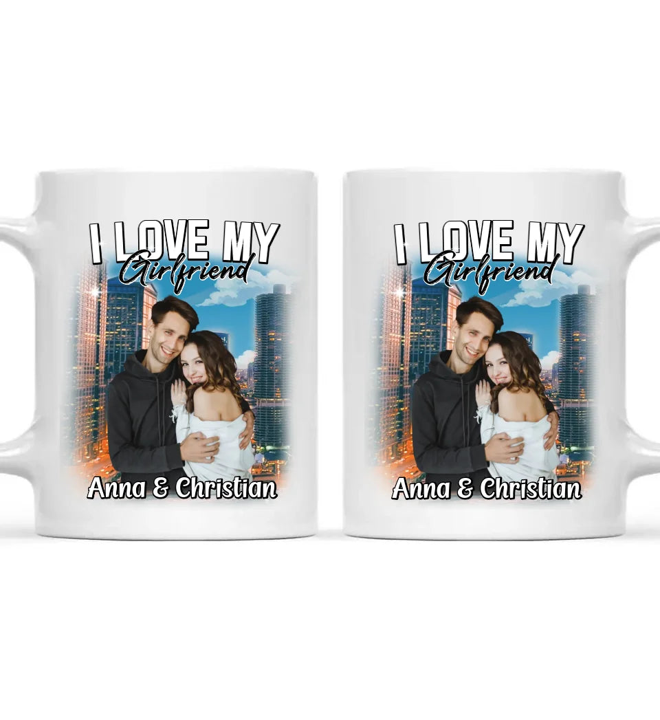 90er Retro Partner Liebe - Individuelle Tasse