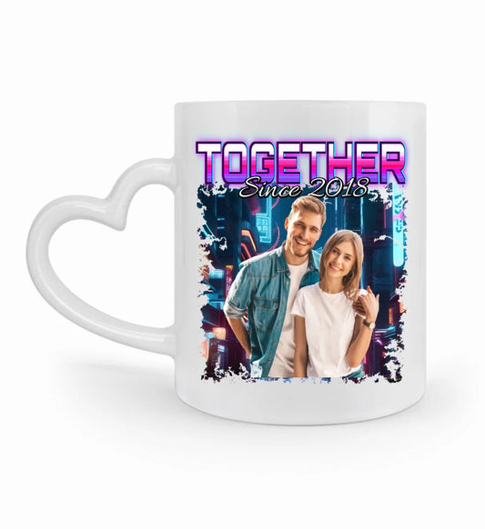 90er Retro Foto für Paare  - Individuelle Tasse