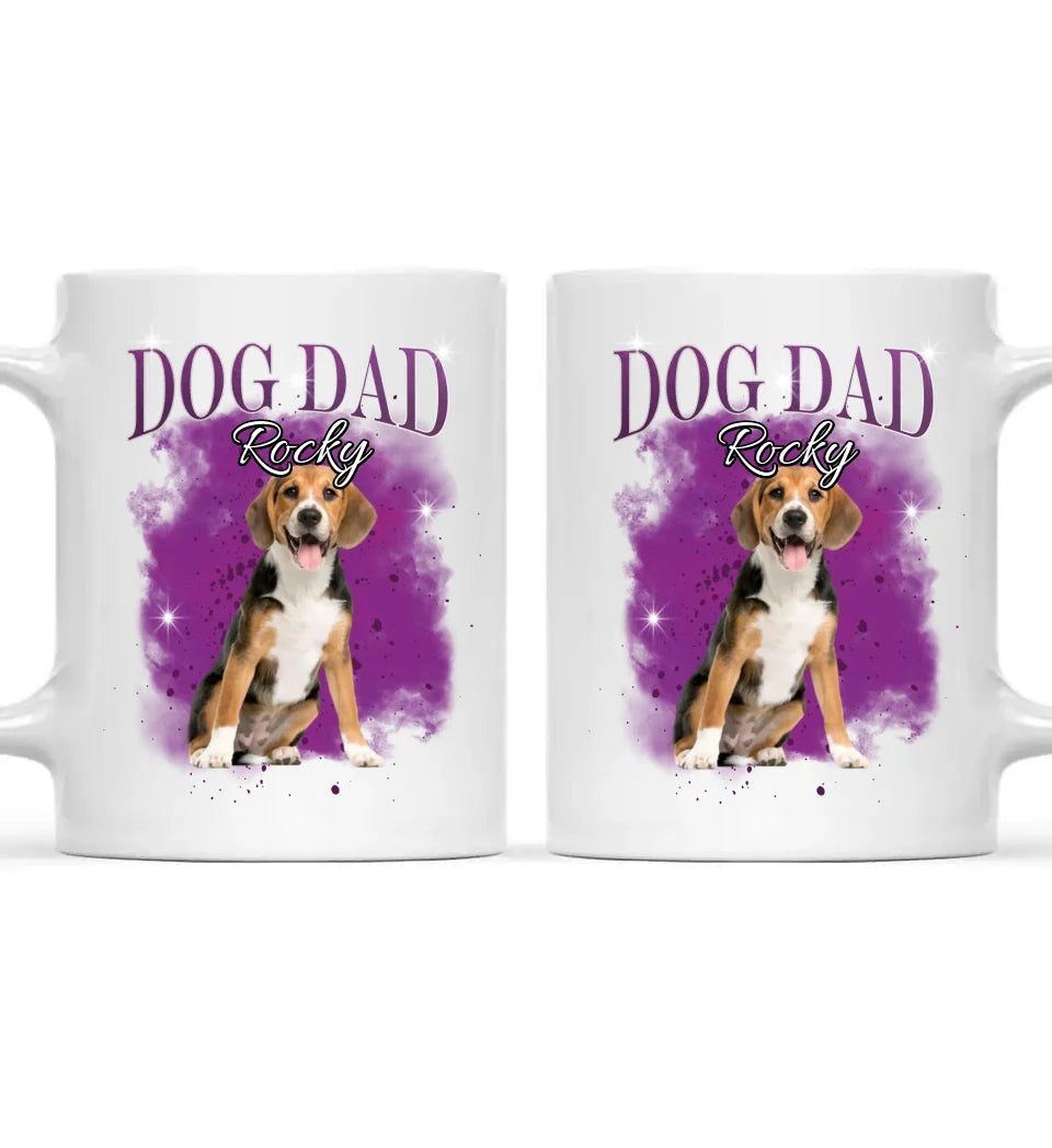 90er Vintage Hunde Foto - Individuelle Tasse