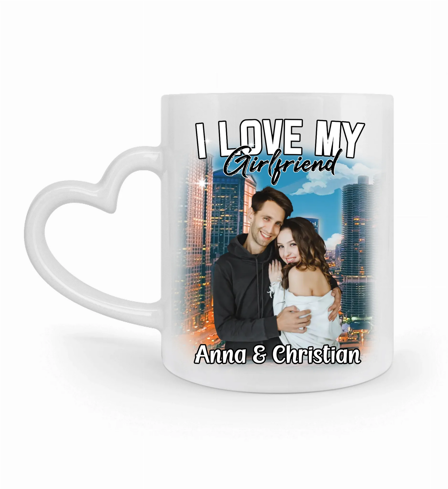 90er Retro Partner Liebe - Individuelle Tasse