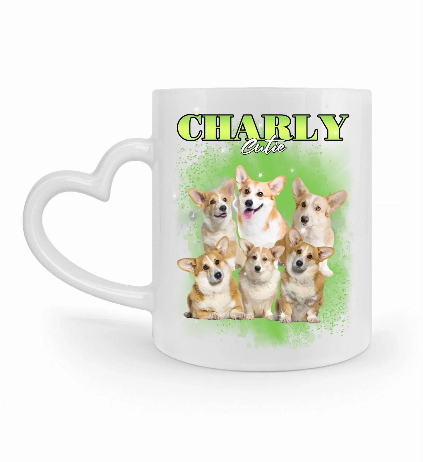 90er Vintage Hunde Foto - Individuelle Tasse
