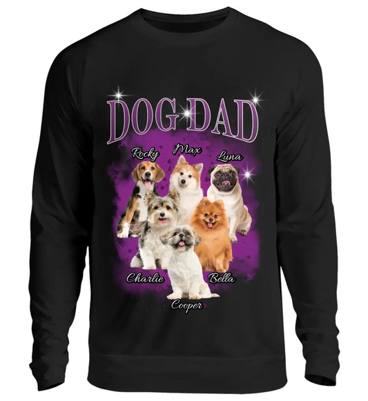 90er Vintage Hunde Foto - Individuelles Sweatshirt