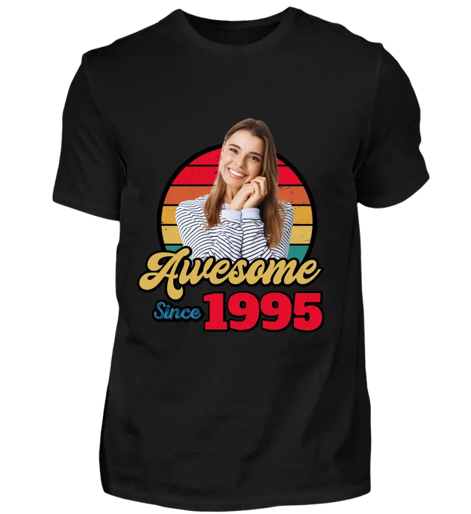 Retro Geburtstagsfoto - Individuelles T-Shirt