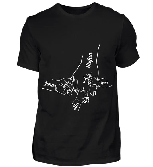 Vater Kinderhände - Individuelles T-Shirt