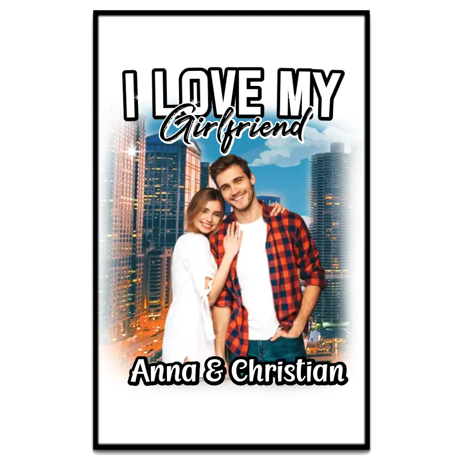 90er Retro Partner Liebe - Individuelles Poster