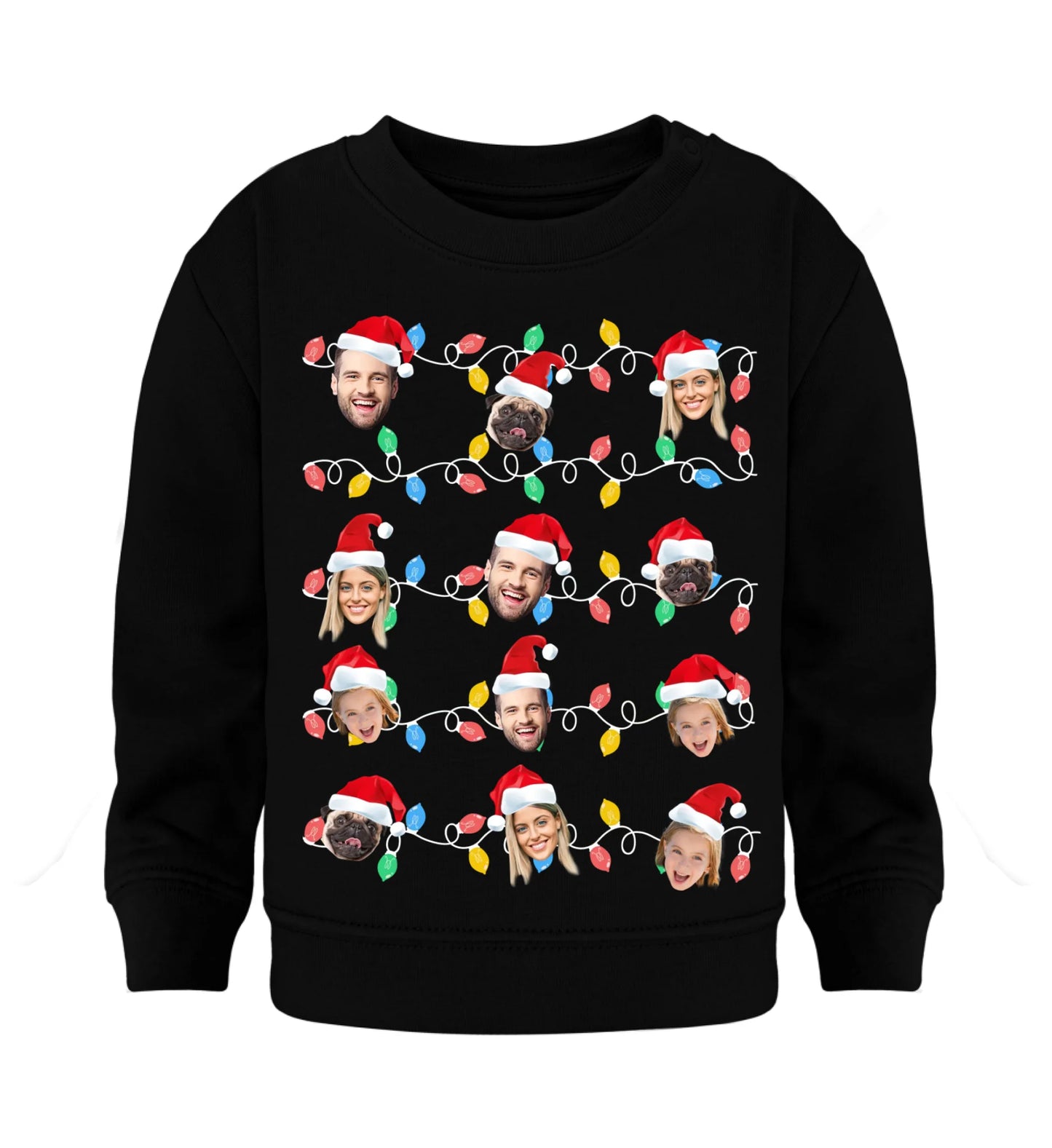 Gesichter Lichterkette - Individuelles Sweatshirt