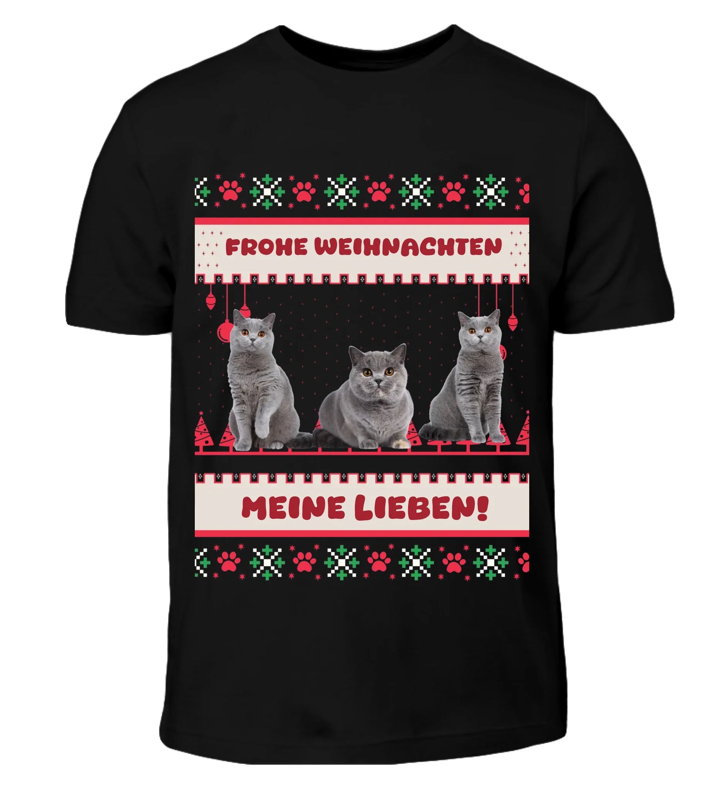 Ugly Christmas Sweater Haustier - Individuelles T-Shirt
