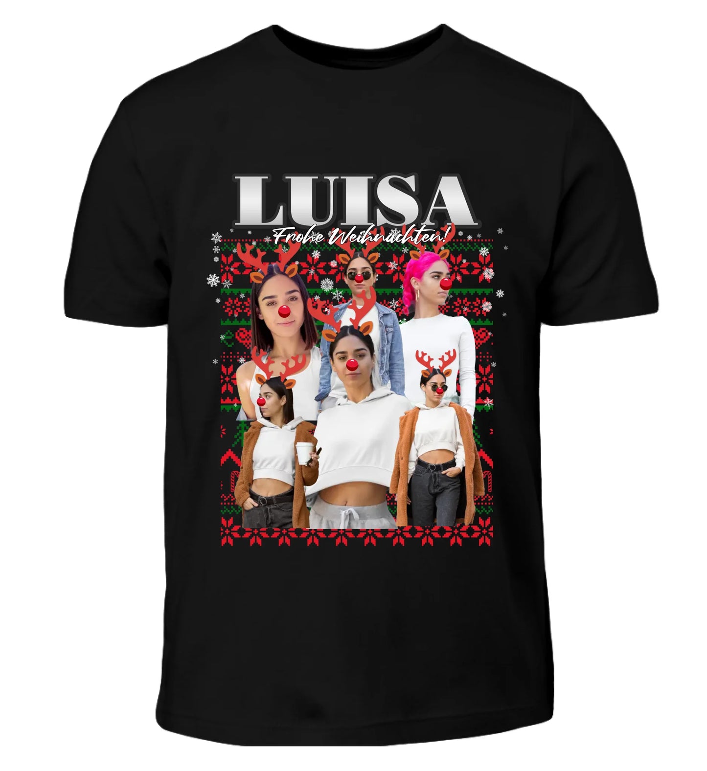 Ugly Christmas Sweater Rentier - Individuelles T-Shirt