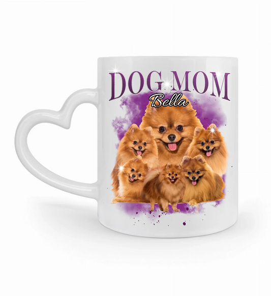 90er Vintage Hunde Foto - Individuelle Tasse