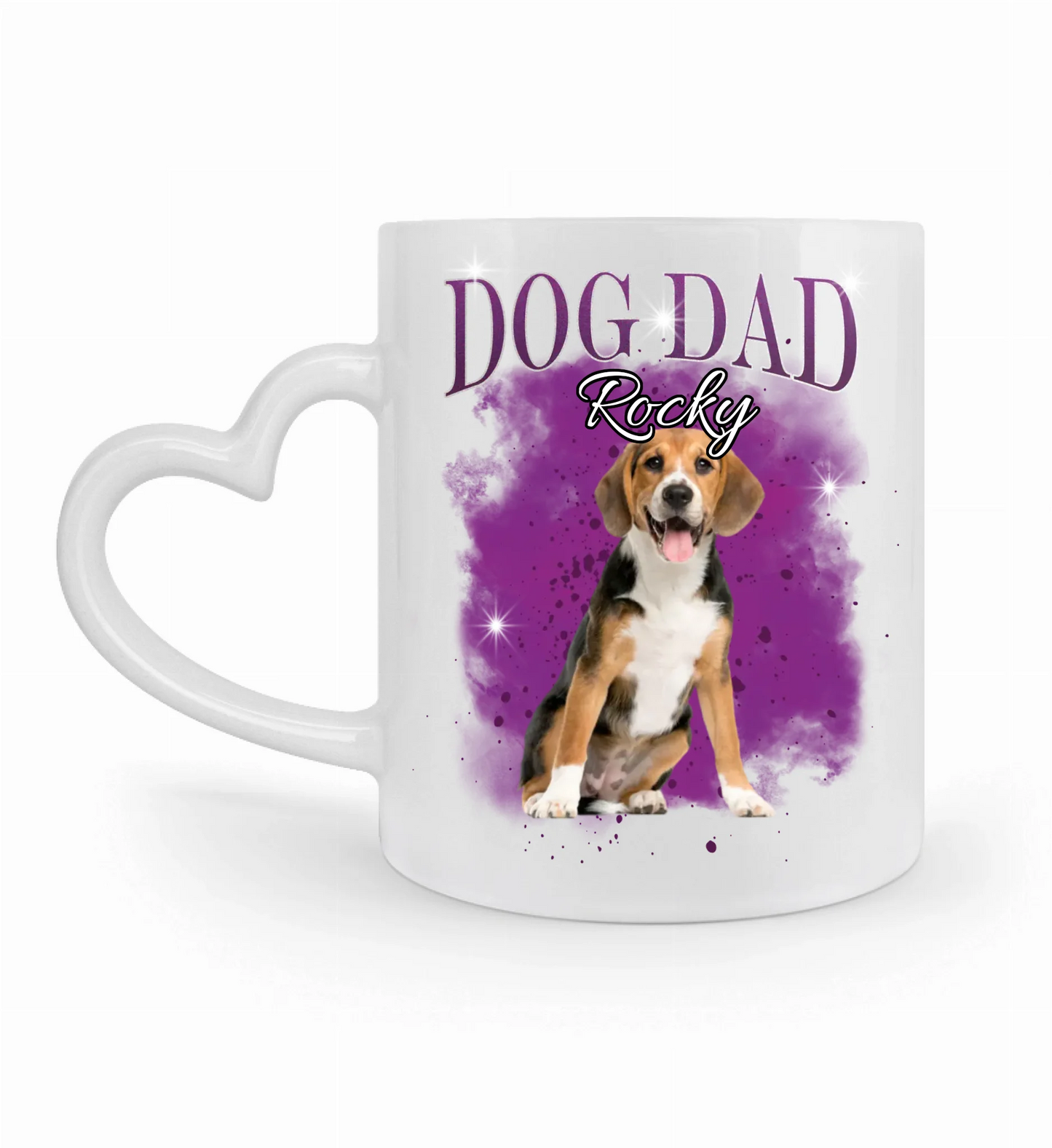 90er Vintage Hunde Foto - Individuelle Tasse