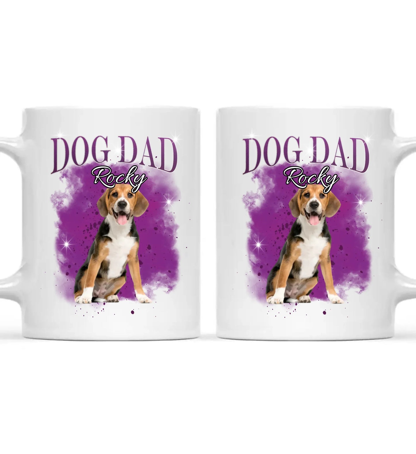 90er Vintage Hunde Foto - Individuelle Tasse