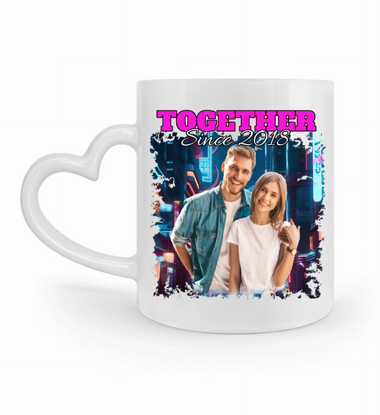 90er Retro Foto für Paare - Individuelle Tasse