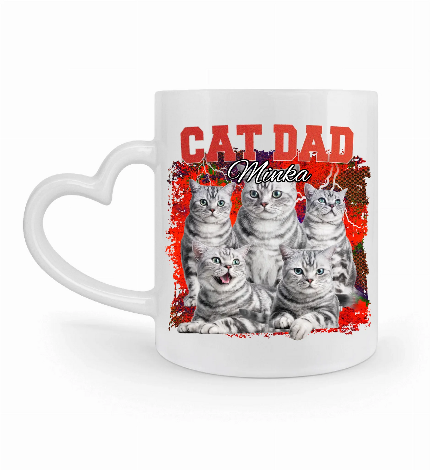 90er Katzen Foto  - Individuelle Tasse